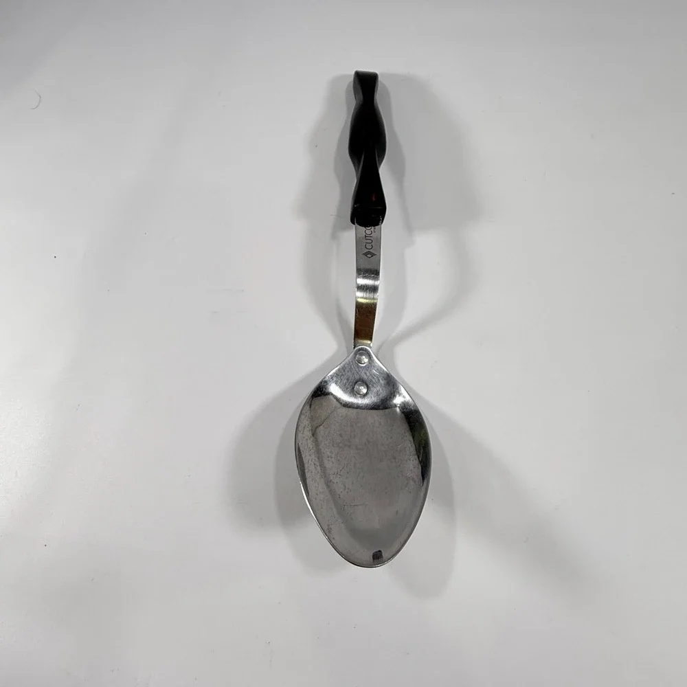 Cutco 17 KD Serving Spoon Brown Swirl Handle Stainless Steel Basting Utensil USA